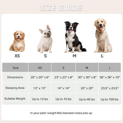 Donut Dog Bed Medium Size, Cute round Calming Pet Bed with Removable Washable Cover, Orthopedic Cat Puppy Bed with Jacquard Shaggy Plush & Non Skid Bottom