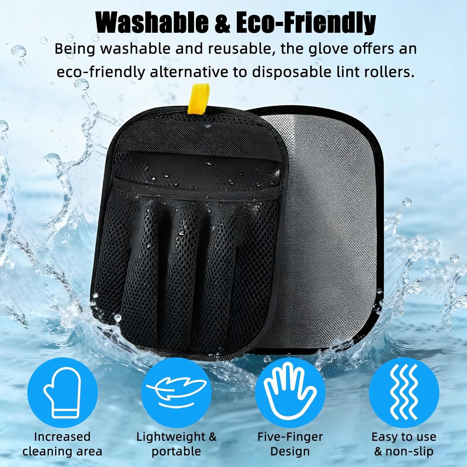 Pet Hair Removal Glove for Cats & Dogs, Upgraded Electrostatic Pet Hair Remover Glove, Reusable Dog Hair Remover for Laundry & Couch, Cat Hair Remover Furniture Tool, Pet Hair Remover Glove