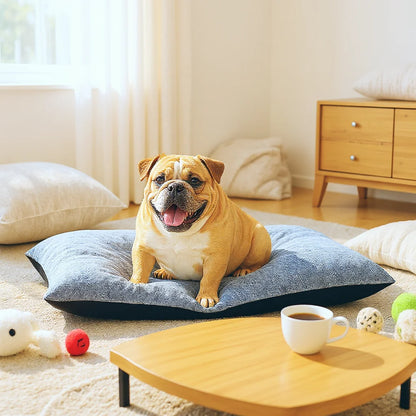 Washable Dog Bed for Medium Dogs Dog Crate Mat 36 Inch Comfy Fluffy Kennel Pad Anti-Slip for Dogs up to 72 Lbs, 36" X 26"