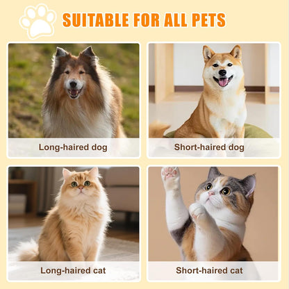 Self Cleaning Pet Steam Brush - Dog Brush for Shedding & Cat Brushes for Indoor Cats - Skin-Friendly | Anti-Static, Slicker Brush for Dogs & Cats - Hair Removal Tool
