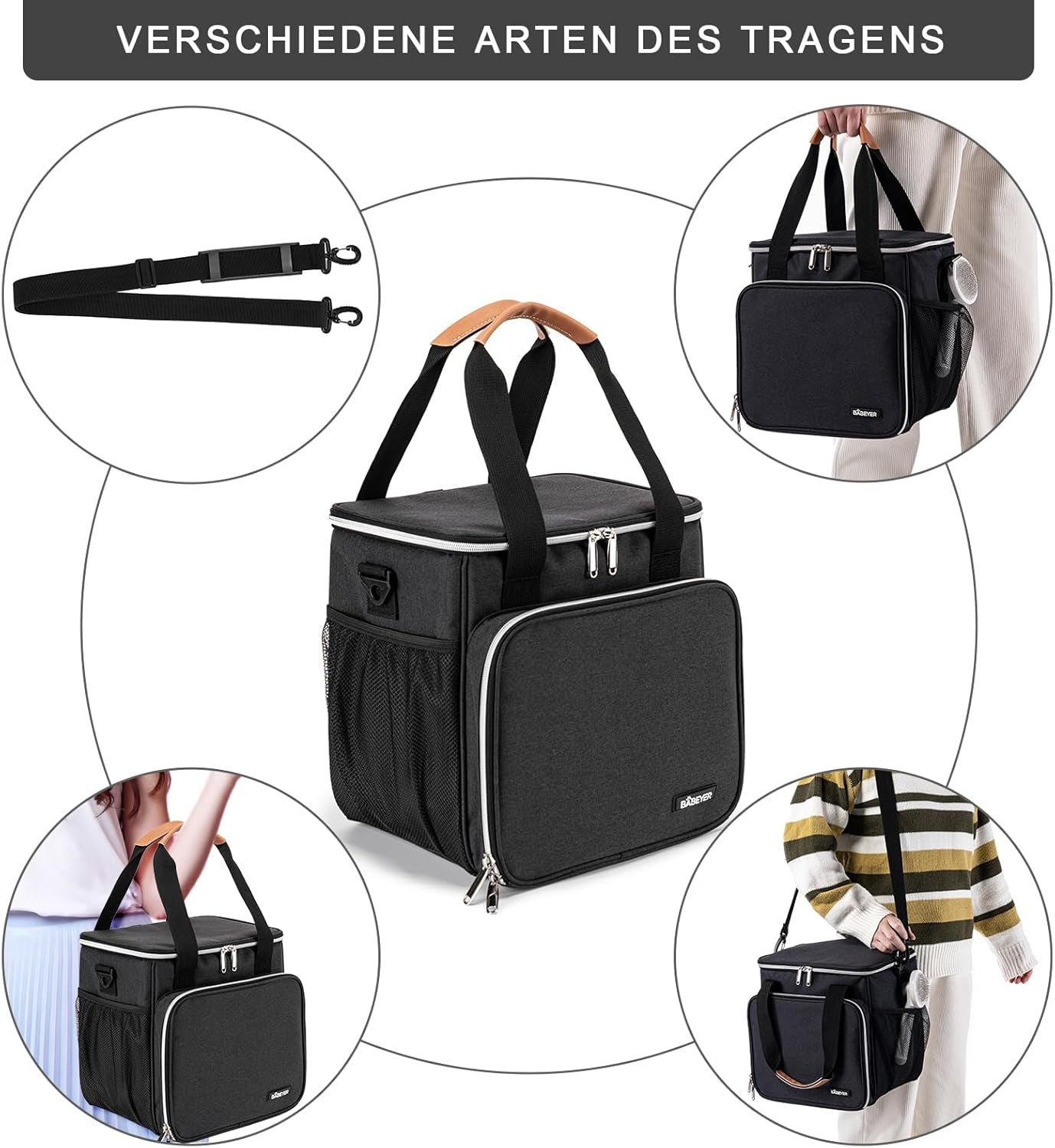 Pet Grooming Bag, Dog Grooming Supplies Organizer Tote Bag, Perfect for Pet Grooming Tool Kit Accessories-Black